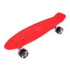 Skateboard Pour Enfants Awaii SK8 Vintage 22.5 Avec Roues Lumineuses - Rouge