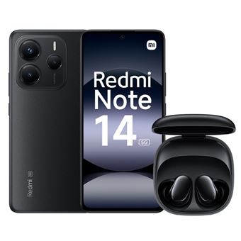 Pack Smartphone Xiaomi REDMI Note 14, 6.67", 5G Double Nano SIM, 8GB / 256GB - Noir Avec Ecouteurs REDMI Buds 6 Play